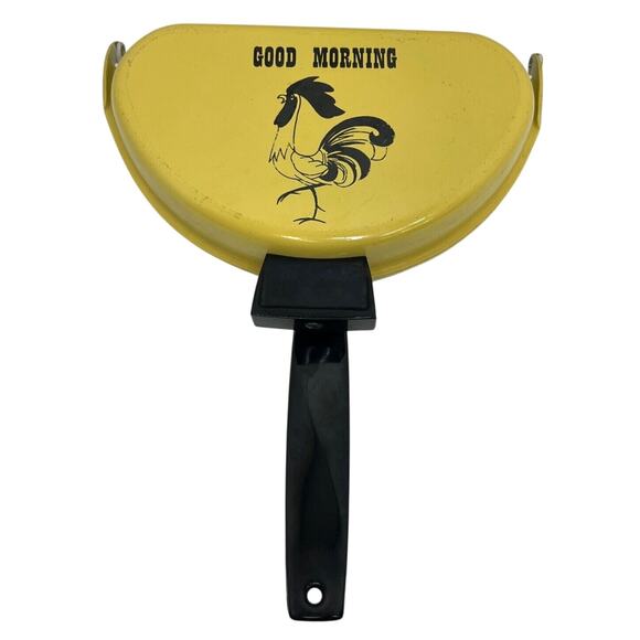 Vintage "Good Morning" Folding Omelette Pan by Nordic Ware with Hungry Rooster - Picture 1 of 5